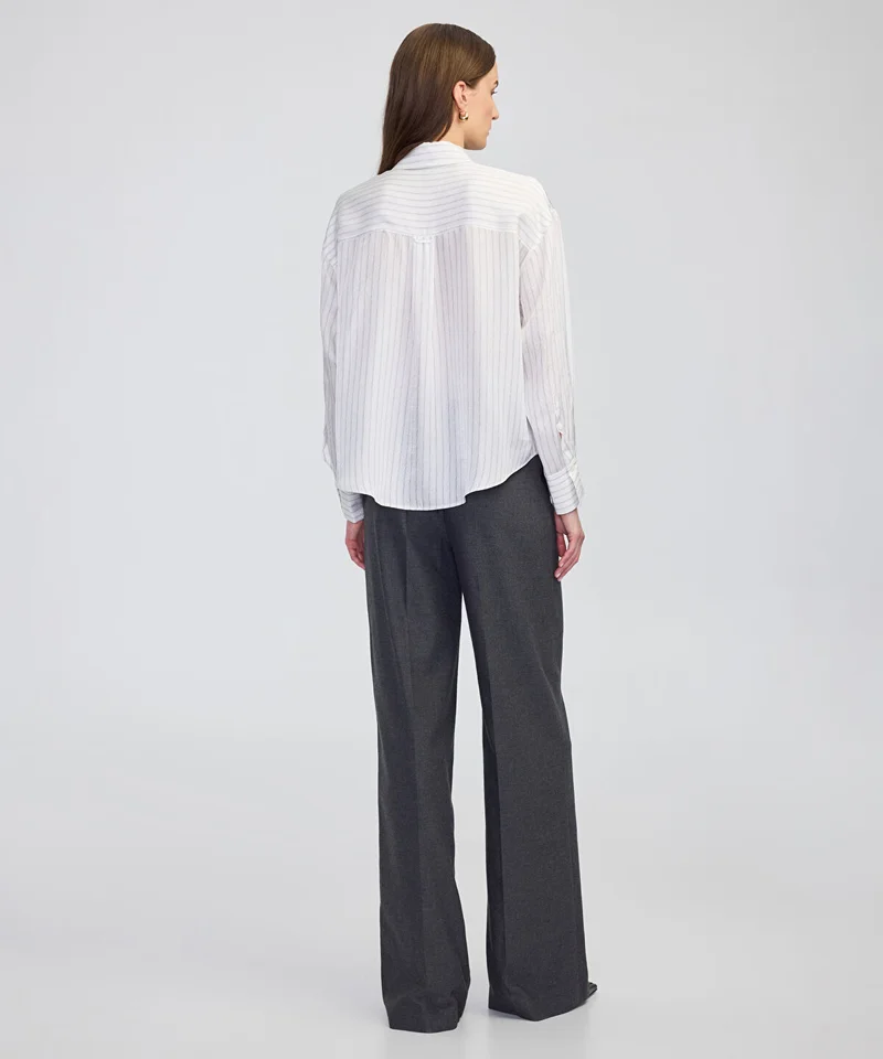 Ipekyol  Striped Shirt with Tie-Scarf for Women | Best Price UAE
