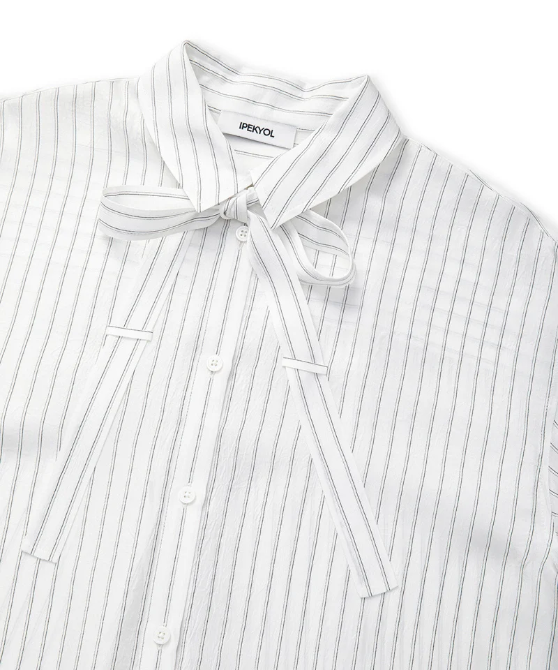 Ipekyol  Striped Shirt with Tie-Scarf for Women | Best Price UAE