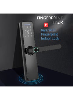 WAFU WAFU Tuya Fingerprint Lock Indoor Electronic Lock Smart Fingerprint Password Card Mechanical Key Touchscreen Keypad Office Door Lock for Home Hotel Office Door  - Image 5