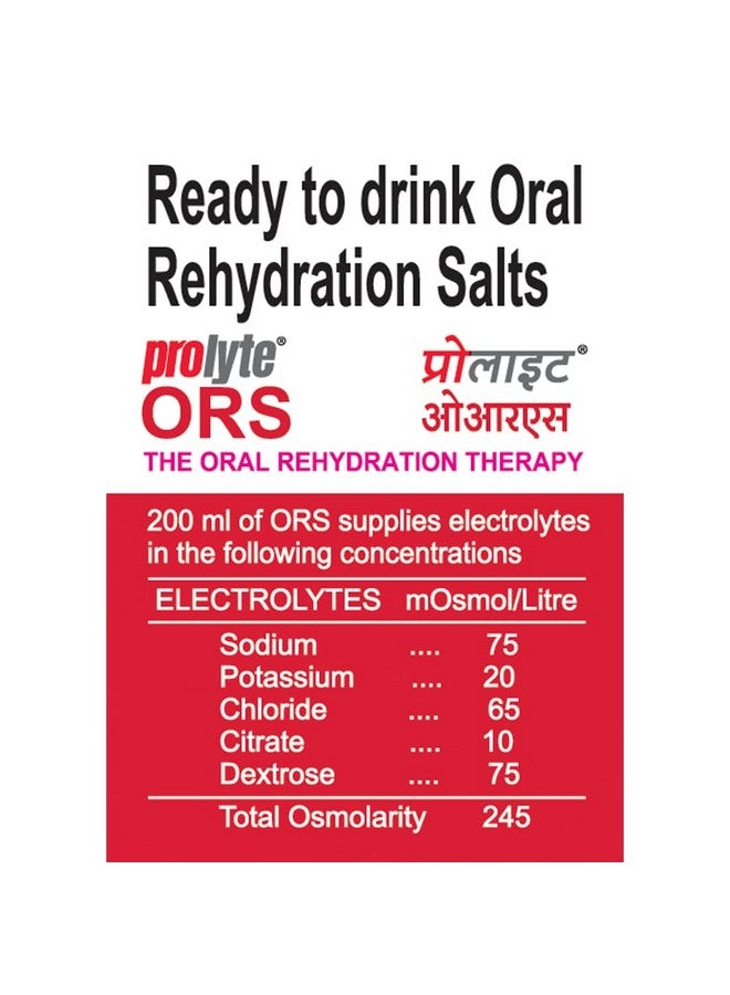 Cipla Prolyte ORS Ready to Drink Oral Rehydration Contains Vital Electrolytes | Restores Body Fluids & Electrolytes Lost Due to Sweating, Diarrhea & Vomiting | WHO Formula (Mixed Fruit, Pack of 10) - Image 4