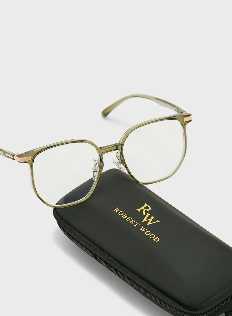 Robert Wood Anti Blue Lens Angular Laptop Optic Glasses