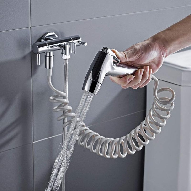 رذاذ يدوي قابل لضبط الضغط لاستخدامه في دش المرحاض وتنظيف الحفاضات - Image 3