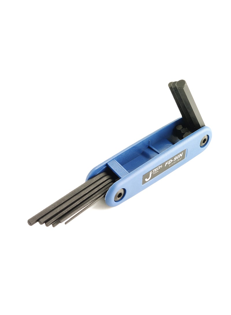 Jetechtool 9-Piece Folding Allen Wrenches Sets Imperial Allen Key Set 5/64 - 1/16, Folding Hex Keys for Home Repair and Bikes (EDC), Gift for Men - FD-9IN - Image 3