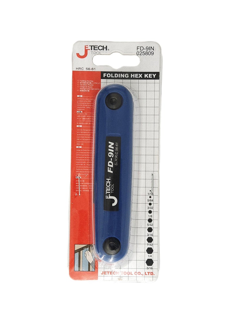 Jetechtool 9-Piece Folding Allen Wrenches Sets Imperial Allen Key Set 5/64 - 1/16, Folding Hex Keys for Home Repair and Bikes (EDC), Gift for Men - FD-9IN - Image 5