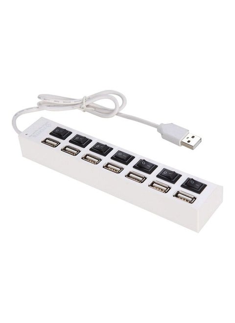 موزع ب7 منافذ USB أبيض