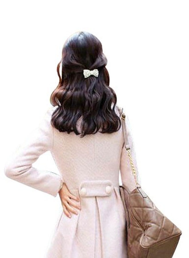 KINFENE Crystal Sparkling Bowknot Hair Pins Rhinestone Pearl Hair Clip Hairpin - Image 2