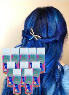 10 Pieces Hair Colour Spray Blue