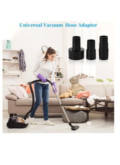 KASTWAVE Vacuum Hose Adapter, 3 Pcs Universal Vacuum Adapter Connector Kit for Wet Dry Vacuum Cleaners Converter 2-1/2 Inch to 1-1/4 Inch, 1-1/4 Inch to 1-3/8 Inch to 1-1/2 Inch, 1-3/8 Inch to 1-1/4 Inch  - Image 2