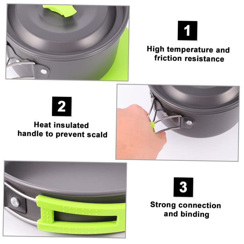 12 Piece Portable Non Stick Camping Cookware Set Lightweight for 1 2 Person Outdoor Picnic - Image 5