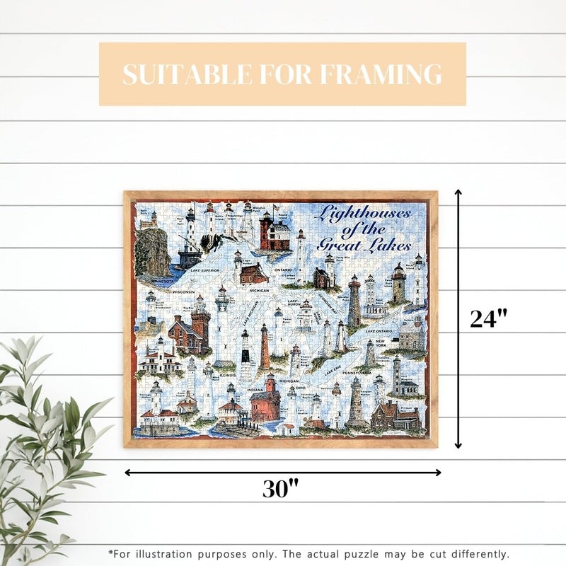 Heritage Puzzle Inc. Lighthouses of the Great Lakes Jigsaw Puzzle - 1000 Pieces - Image 4