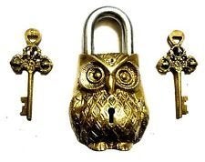 Purpledip Owl Shaped Brass Lock Antique Handcrafted Locks for Security (10229) - Image 2