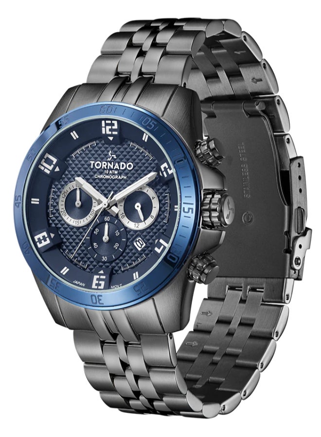 TORNADO Men's Stainless Steel Chronograph Watch T3149B-XBXL - 46x51 mm - Image 2