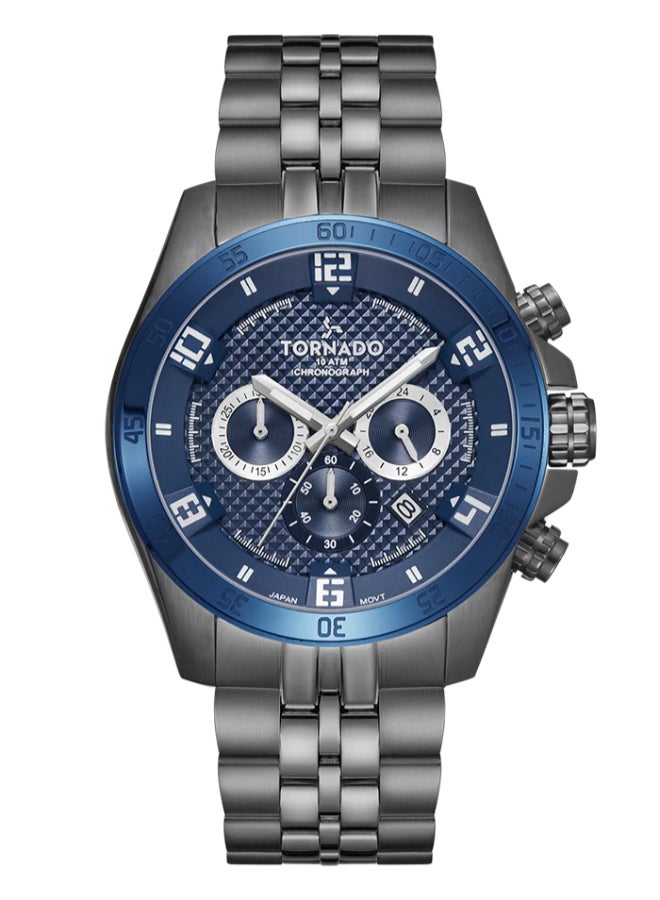 TORNADO Men's Stainless Steel Chronograph Watch T3149B-XBXL - 46x51 mm - Image 1