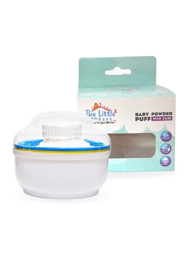 The Little Lookers - Portable Baby Skin Care Baby Powder Puff With Box Holder Container For New Born And Kids For Baby Face And Body (White) - Image 1