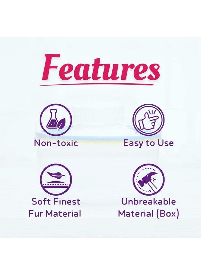 The Little Lookers - Portable Baby Skin Care Baby Powder Puff With Box Holder Container For New Born And Kids For Baby Face And Body (White) - Image 1