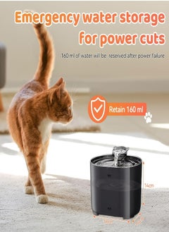 XVersion Cat Water Fountain,  2.2 Litter Pet Fountain with Water Filter, Automatic Pet Water Drinking Bowl Quiet for Cats, Dogs, Multiple Pets (Black)  - Image 3