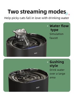 2.2L Automatic Cat Water Fountain - Pet Water Dispenser with Filter, Smart Pump, Hygienic Design for Cats & Dogs (Black) - pzsku/ZB3C5EFFC1390D960BF64Z/45/_/1732790374/6a131cbe-cc1d-493b-a34a-e5453e409106