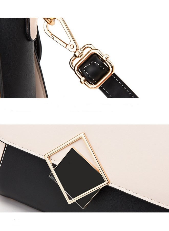 WAOKN - Women's Fashion Contrasting Shoulder Bag, Ladies Trendy Handbag Tote Bags Clutch Bag, Large-capacity PU Leather Crossbody Bag Sling Bag Side Bag Carry Bag for College Students and Teenagers - Image 1