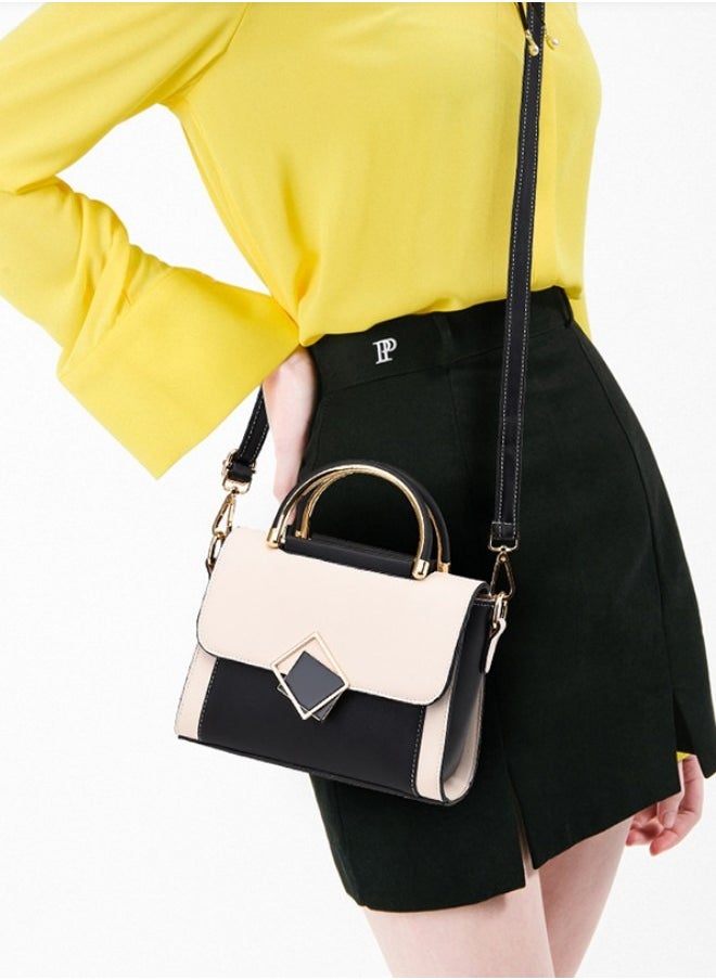 WAOKN - Women's Fashion Contrasting Shoulder Bag, Ladies Trendy Handbag Tote Bags Clutch Bag, Large-capacity PU Leather Crossbody Bag Sling Bag Side Bag Carry Bag for College Students and Teenagers - Image 1