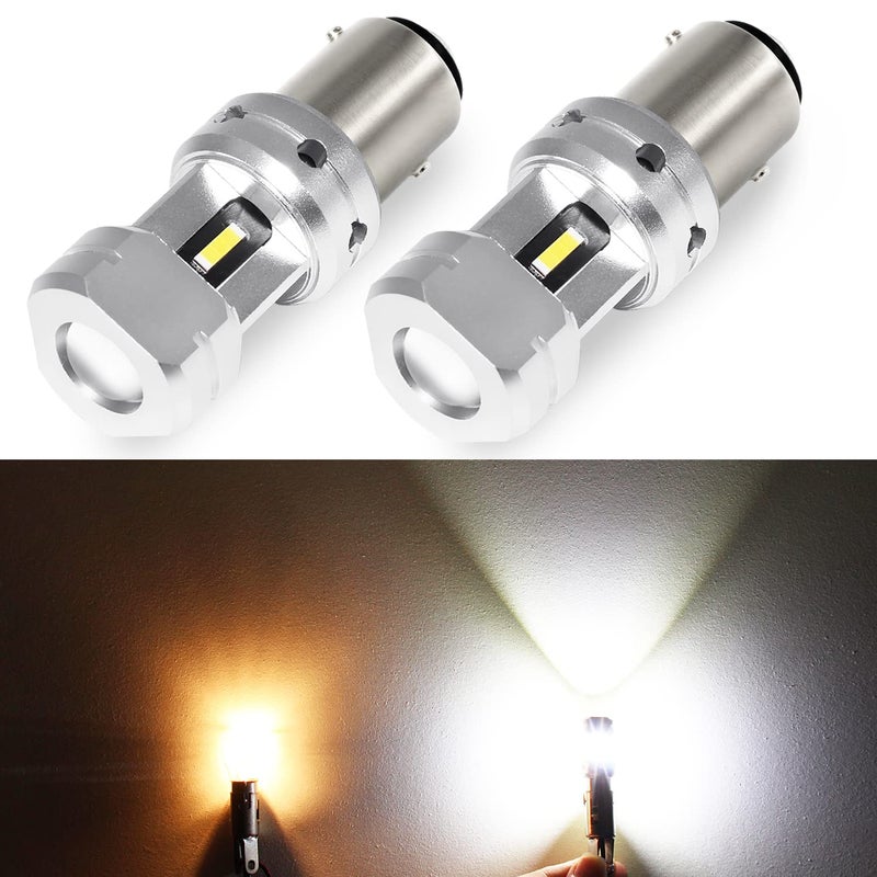 Phinlion 3600 Lumens 1157 2057 LED Backup Light Bulb Super Bright 3496 7528 LED Bulbs for Back Up Reverse DRL Daytime Running Lights, 6000K Xenon White