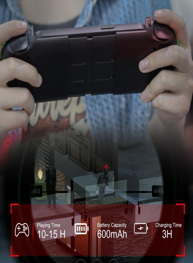 arVin Wireless Gaming Controller for iPhone/iPad/iOS/Android/Samsung/PC, Bluetooth Gamepad with Hall Effect Joystick/Turbo/Stretchable, Direct Play for Call of Duty Mobile/Genshin Impact/Mfi Games - Image 5