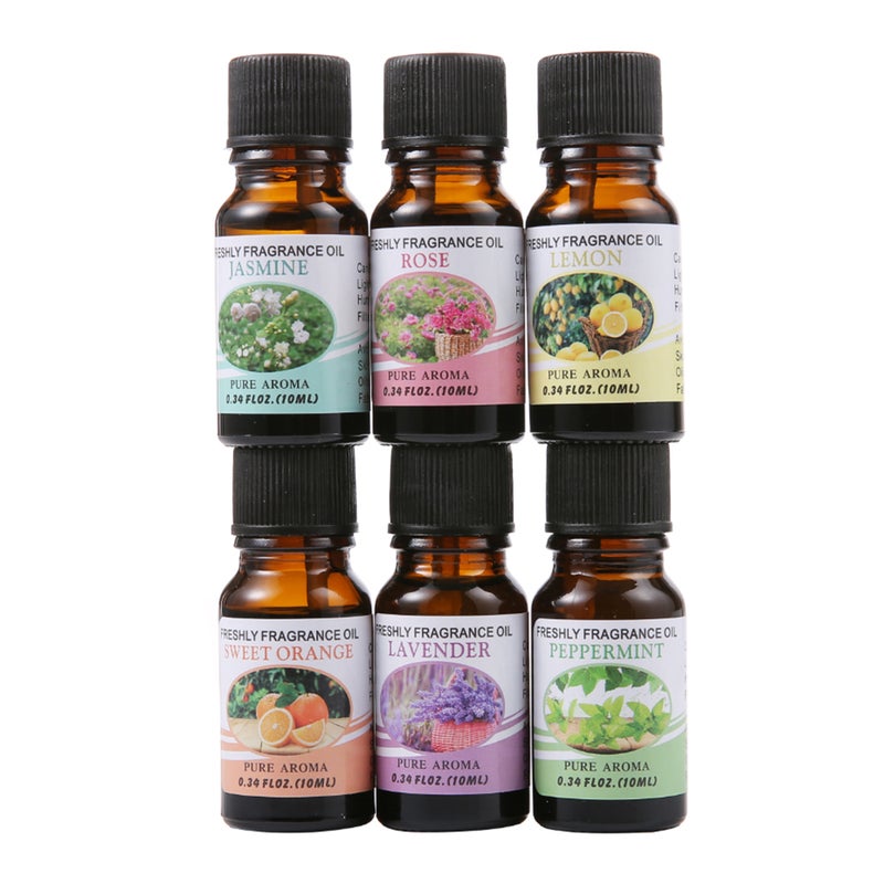 6 Bottles/Set 10ml Essential Oil Natural Plant Pure Aroma Fragrance Oil Air Humidifier Essential Oils - Image 2