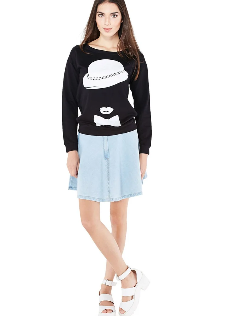 Ginger Hat Print Sweatshirt