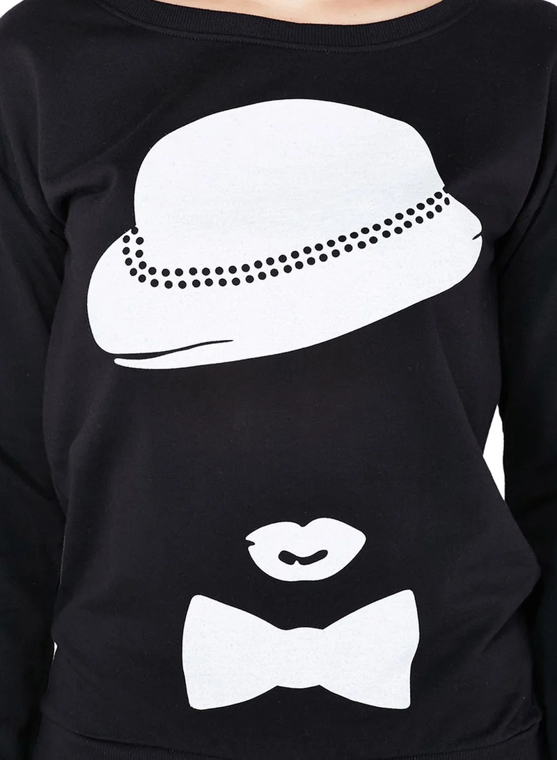 Ginger Hat Print Sweatshirt