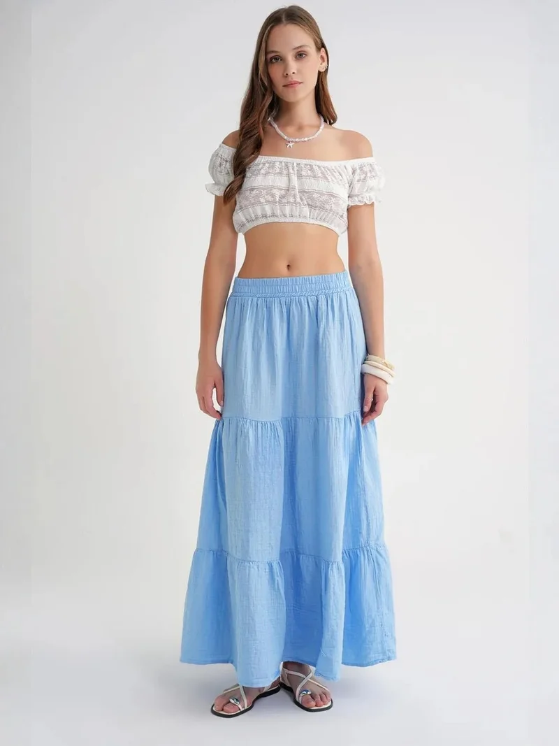 ميكسراي Mixray Maxi Cotton Skirt