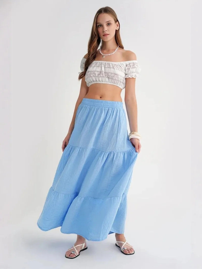 ميكسراي Mixray Maxi Cotton Skirt