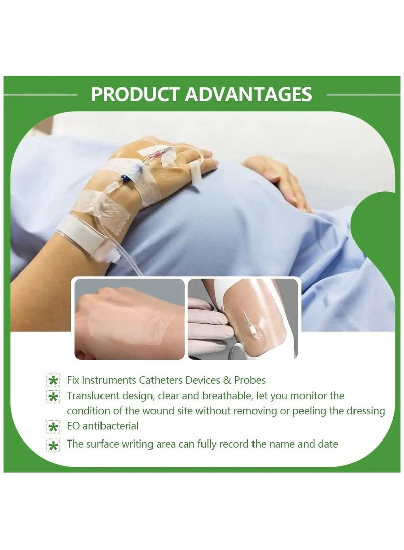 SYOSI Transparent Film Dressing 4"x4 3/4”(10cm x 12cm), Adhesive Wound Cover Bandage Tape Waterproof Wound Seal for Swimming, Post Surgical, Scar Therapy, Medical Supplies, Tattoo Dressings(20pcs) - Image 2