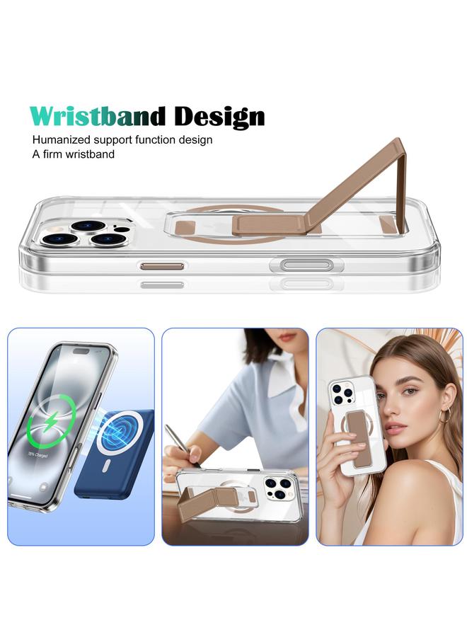 erorex Case For iPhone 16 Clear Wristband Holder MagSafe Phone Case - Image 2