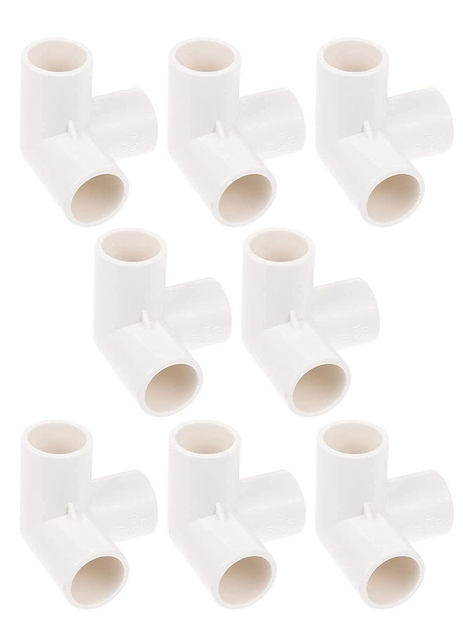 3 طرق PVC تركيبات كوع 8 قطع محولات أنابيب الماء وصلات زوايا الأنابيب ملحقات الأنابيب وصلات للتخصيص هيكل دعم حديقة أبيض - Image 2