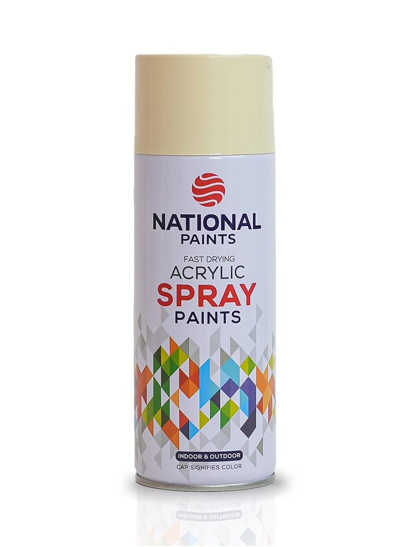NATIONAL PAINTS Fast Drying Acrylic Spray Paint - IVORY 810  - Image 1