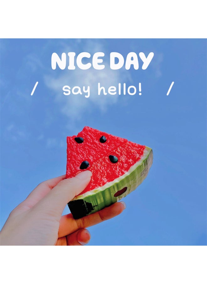 Generic - Funny Watermelon Suitable For AirPods Pro For Apple Bluetooth Headset 2/3/4 Generation Silicone Protective Soft Case Suitable-Color:Watermelon + Hook-Applicable Models:AirPods 4(2024) - Image 1
