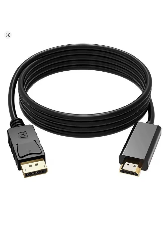 Bright DisplayPort (DP) to HDMI Cable 1.8M – Black – Supports Full HD & 4K  - Image 1
