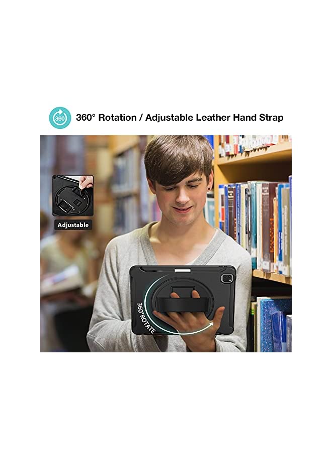 Procases ProCase for iPad Pro 11 Inch Case 2022 2021 2020 2018, Rugged Heavy Duty Shockproof Cover Case with Kickstand Hand Strap for iPad Pro 11" 4th 3rd 2nd 1st -Black - Image 4