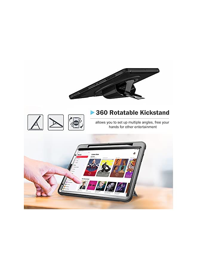 Procases ProCase for iPad Pro 11 Inch Case 2022 2021 2020 2018, Rugged Heavy Duty Shockproof Cover Case with Kickstand Hand Strap for iPad Pro 11" 4th 3rd 2nd 1st -Black - Image 5