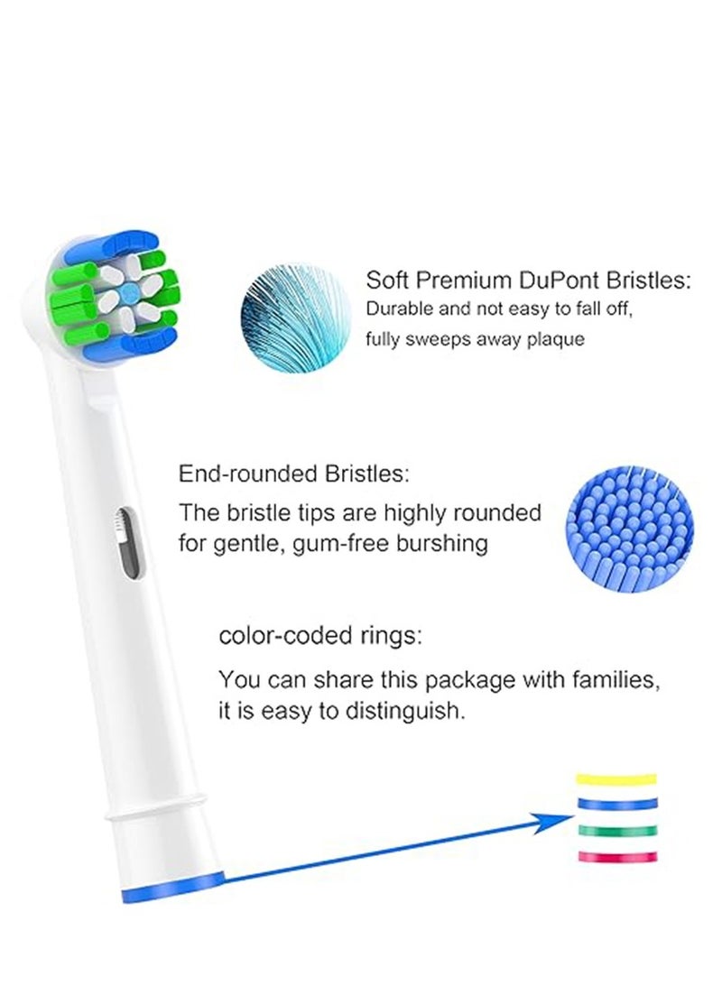 Electric Toothbrush Heads Compatible with Oral B Electric Toothbrush, 16Pack White Professional Toothbrush Heads Refill for Braun 500/1000/1500/3000/3757/5000/7000/7500/8000
