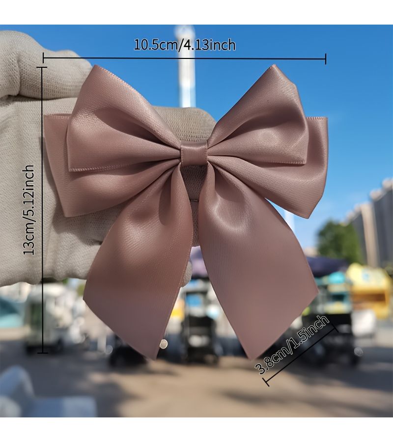 12 Pcs Double Layered Waist Bow Champagne Golden 5.12 Inches Long 4.13 Inches High For Gift Wrapping Gift Basket Decoration Birthday Party Supplies Holiday Decor Floral Wreath Bridal Shower - Image 2
