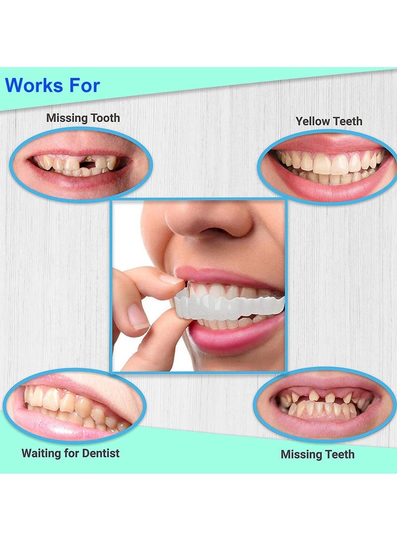 بونيتو مجموعات إصلاح الأسنان ، قشور الأسنان ، أطقم الأسنان أسنان ابتسامة مزيفة قابلة للتشكيل ، زخرفة طقم أسنان مؤقت للمفاجئة على ابتسامة فورية وثقة - Image 2