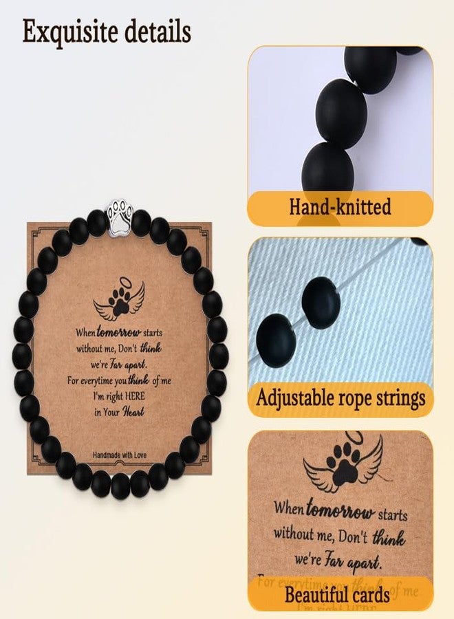 YangQian Loss of Cat Dog Pet Sympathy Gifts Bracelet Dead Deceased Dog Memorial Gifts for Pet Cat Owner Remembrance Gift Bracelet Condolence Bereavement Grief Gift for Pets Passed Away Cats Funeral Present - Image 4