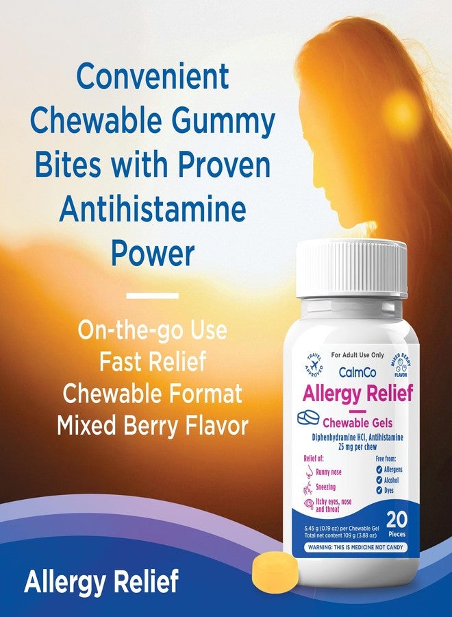 Dr. Kids CalmCo Adult Allergy Relief Chewable Gels, Mixed Berry Flavor, 20 Count - Image 3