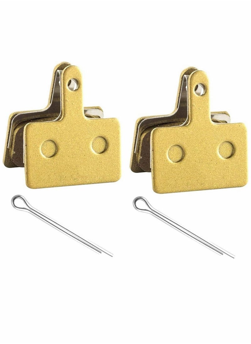 Generic - 2 Pairs Bike Brake Pads Bicycle Disc Brake Pads for Shimano B01S Deore M315 M355 M365 M375 M395 M446 M447 M486 M485 M495 M515 M525 M575 T615 T675 Tektro TRP Resin Semi Metallic Polymetallic silver - Image 1
