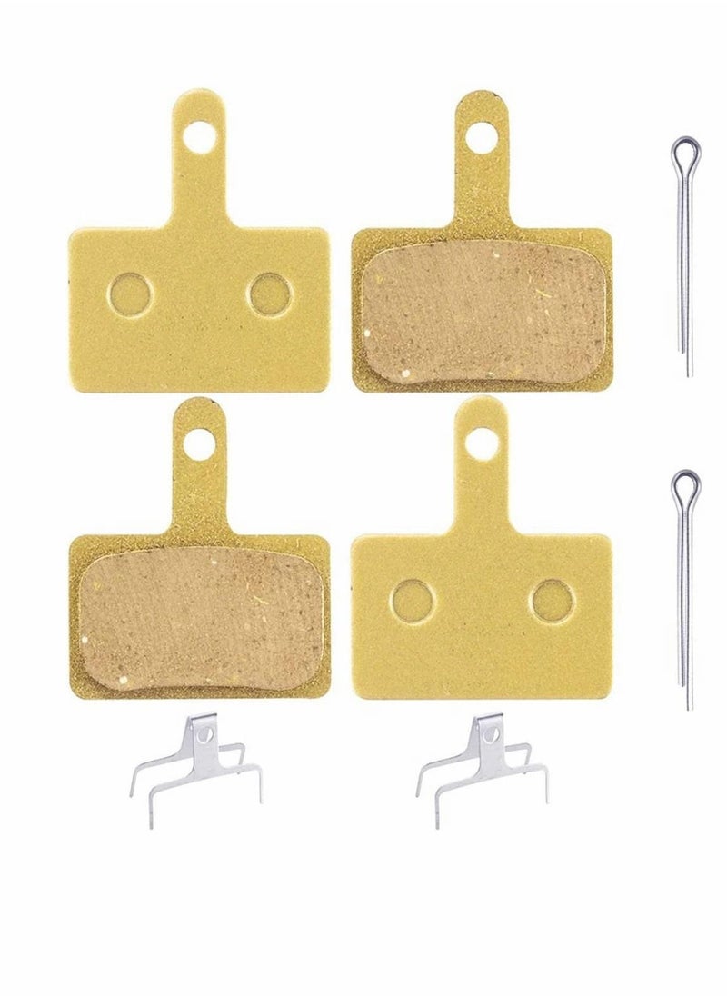 Generic - 2 Pairs Bike Brake Pads Bicycle Disc Brake Pads for Shimano B01S Deore M315 M355 M365 M375 M395 M446 M447 M486 M485 M495 M515 M525 M575 T615 T675 Tektro TRP Resin Semi Metallic Polymetallic silver - Image 1