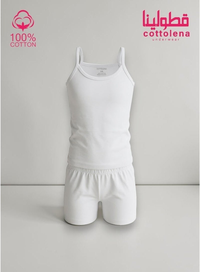 Cottolena 6-Piece Girls' Innerwear Set – 100% Combed Uzbek Cotton – Made in Egypt – Ultra Soft – Size 9-10 - Image 3