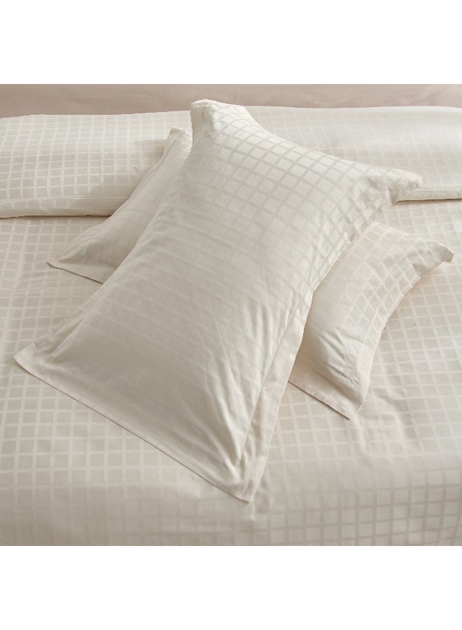 Home Box Opulent Luxe 3-Piece Cotton Solid Dobby Queen King Duvet Cover Set - 220x220 cm  - Image 5