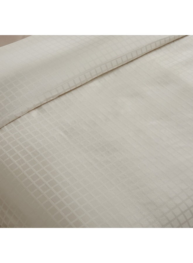Home Box Opulent Luxe 3-Piece Cotton Solid Dobby Queen King Duvet Cover Set - 220x220 cm  - Image 1