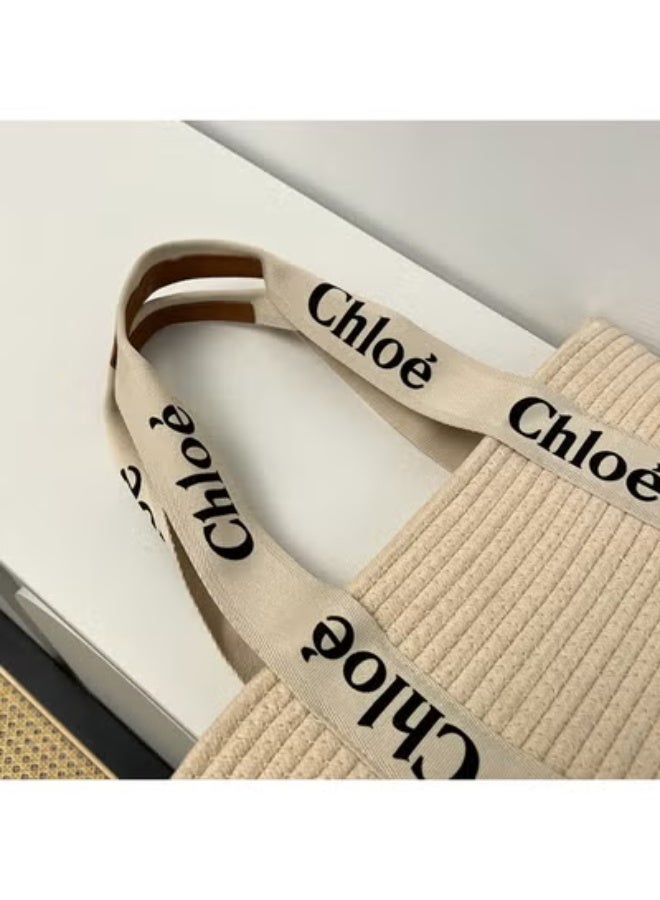Chloe Chloé Straw Tote：Logo - Emblazoned Straps, Breezy Beachy Chic  39cm*24cm*9cm - Image 2