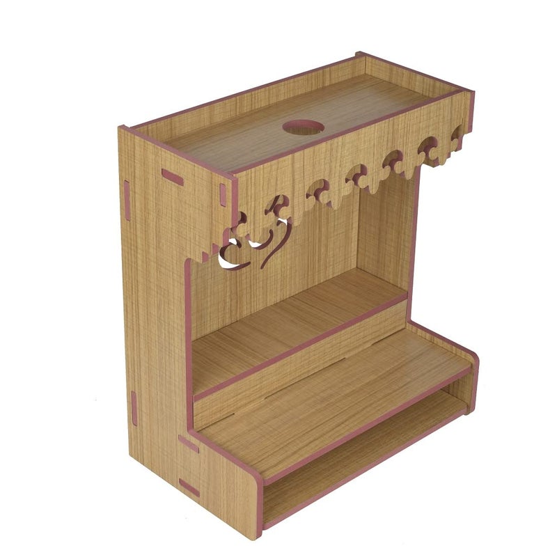 Nexat معبد خشبي MDF للصلاة | معبد أنيق مع أبواب | معبد منزلي للعبادة والديكور (527) - Image 4